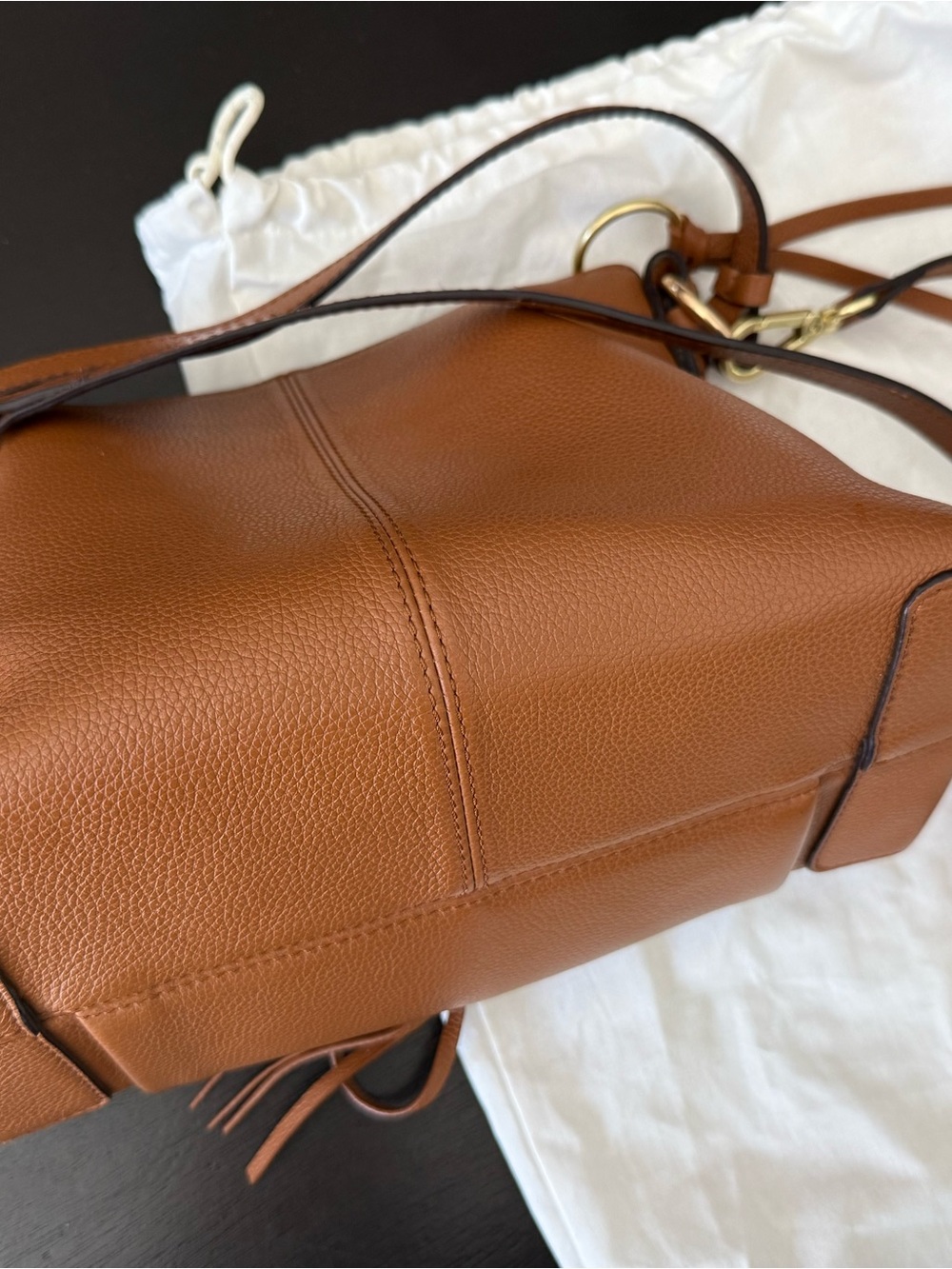 See By Chloe Tan Leather Joan Small Crossbody with Braided Ring - Picture 17 of 17